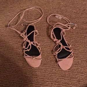 Lace up flats